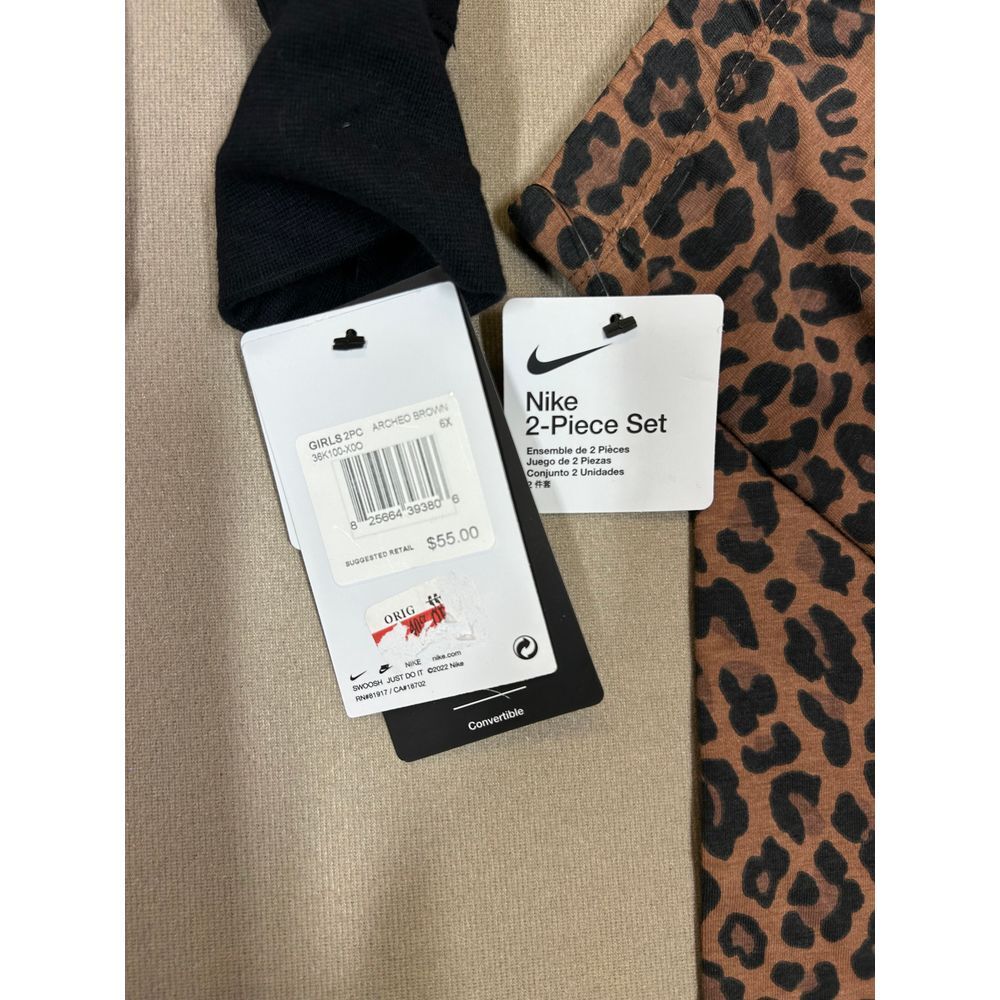 Nike Little Girls Crewneck and Leopard Leggings 2 Piece Set‎ Size 6X - Picture 7 of 8